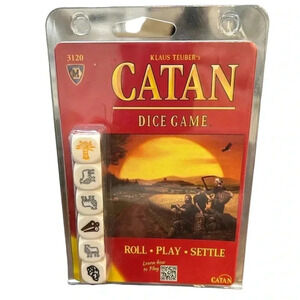 Travel CATAN Dice Game #3120 Klaus Teuber Mayfair Games in Clamshell like new.